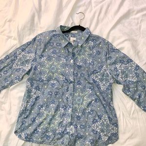 Vintage Chico’s size 3 button up blouse